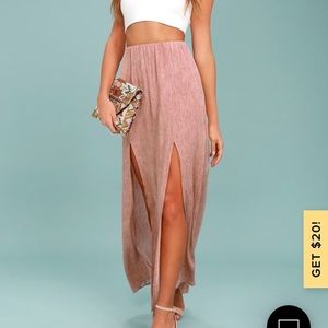Lulu’s pink Maxi skirt XS